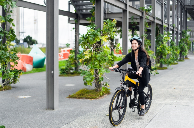 Girl riding a bike