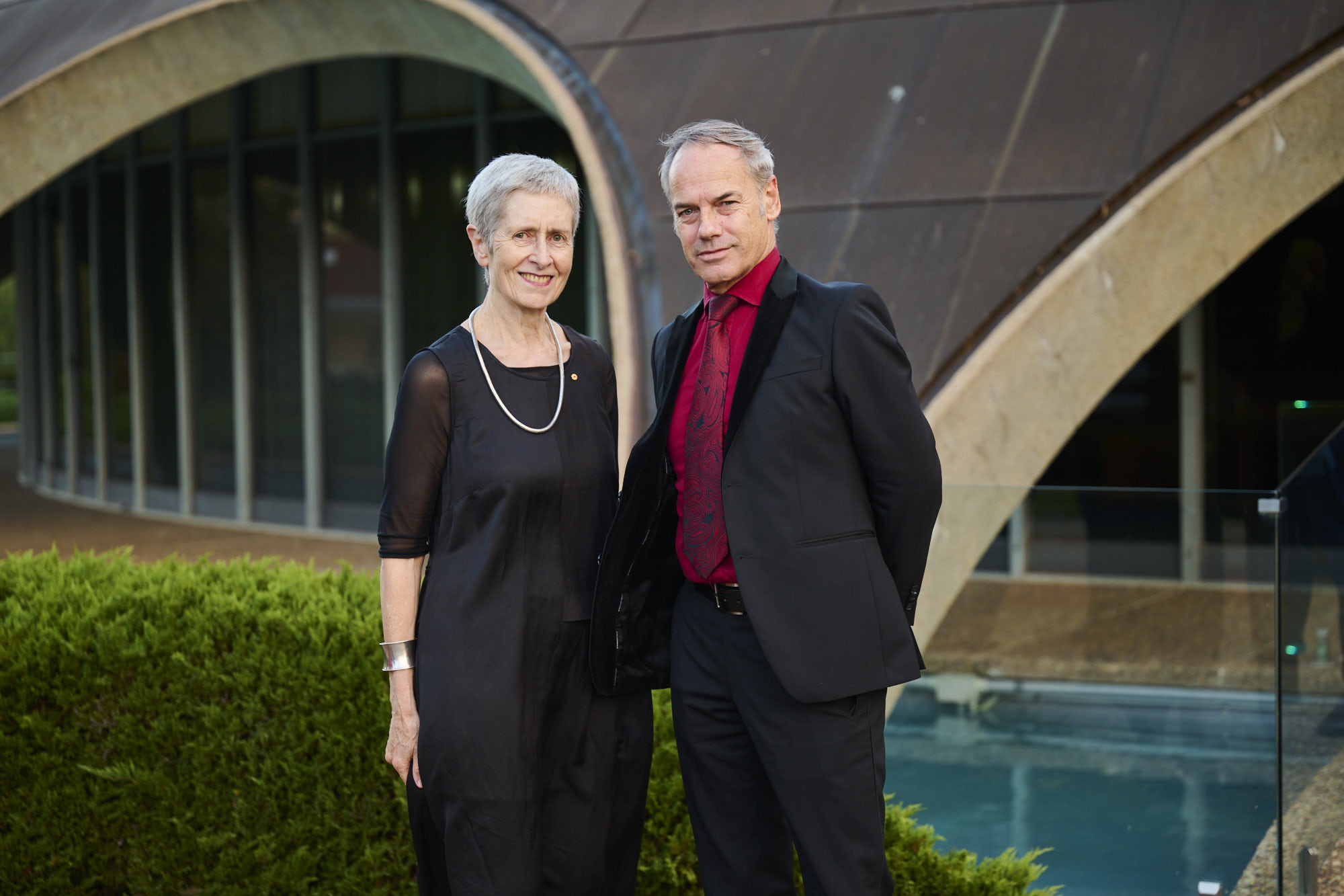 Man and woman smiling