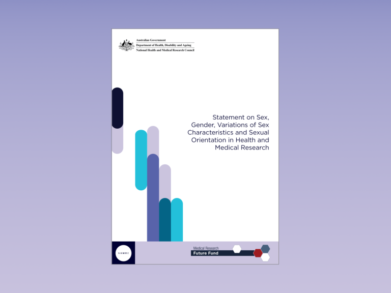 Cover of Statement on Sex, Gender, Variations in Sex Characteristics and Sexual Orientation in Health and Medical Research