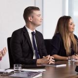 Coporate image in boardroom