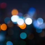 Blur Bokeh light, defocused city background.
