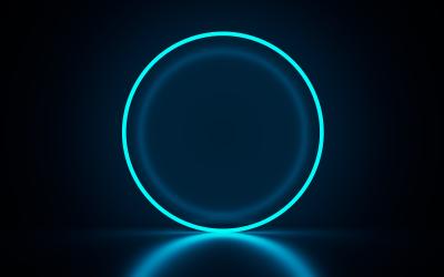 Circle of blue light