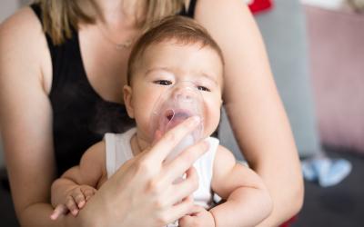 Baby using a ventilator to support their breathing