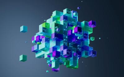 blue abstract digital image